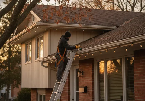 Christmas Light Installation in Waterloo